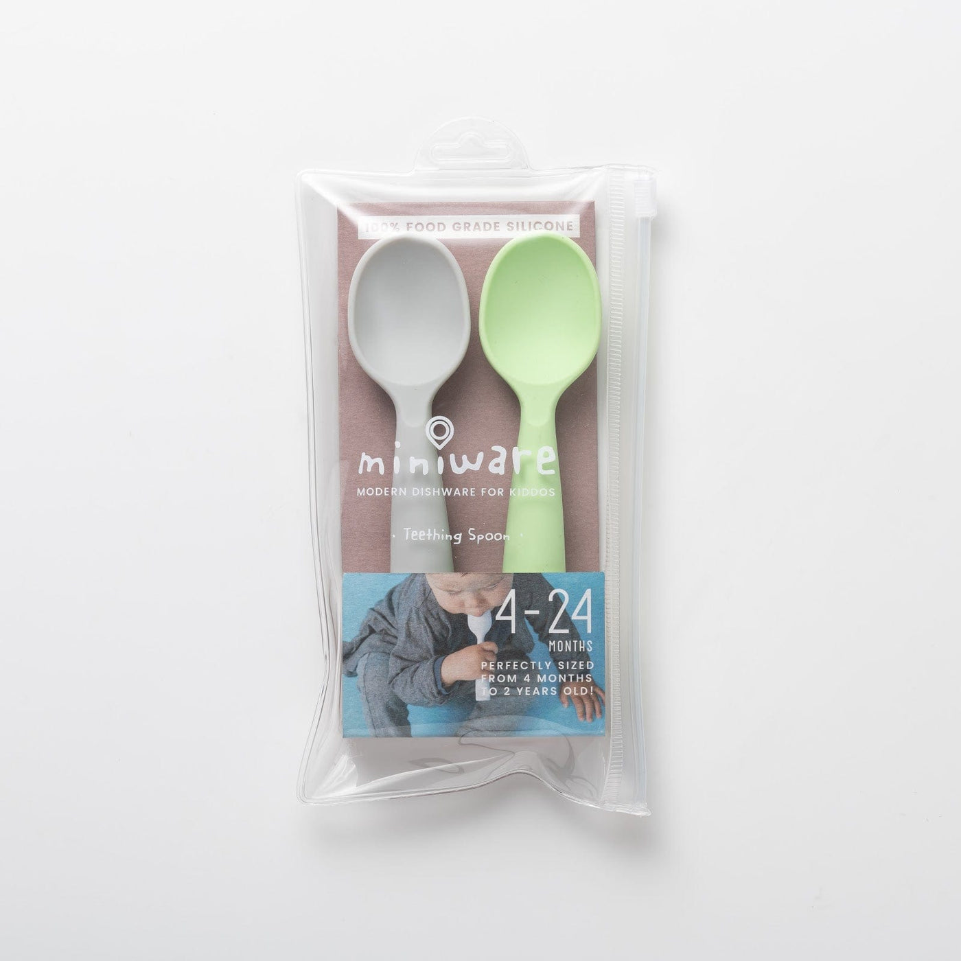 Training Spoon Set - Grey Green | Miniware by Miniware, Taiwan Baby Care