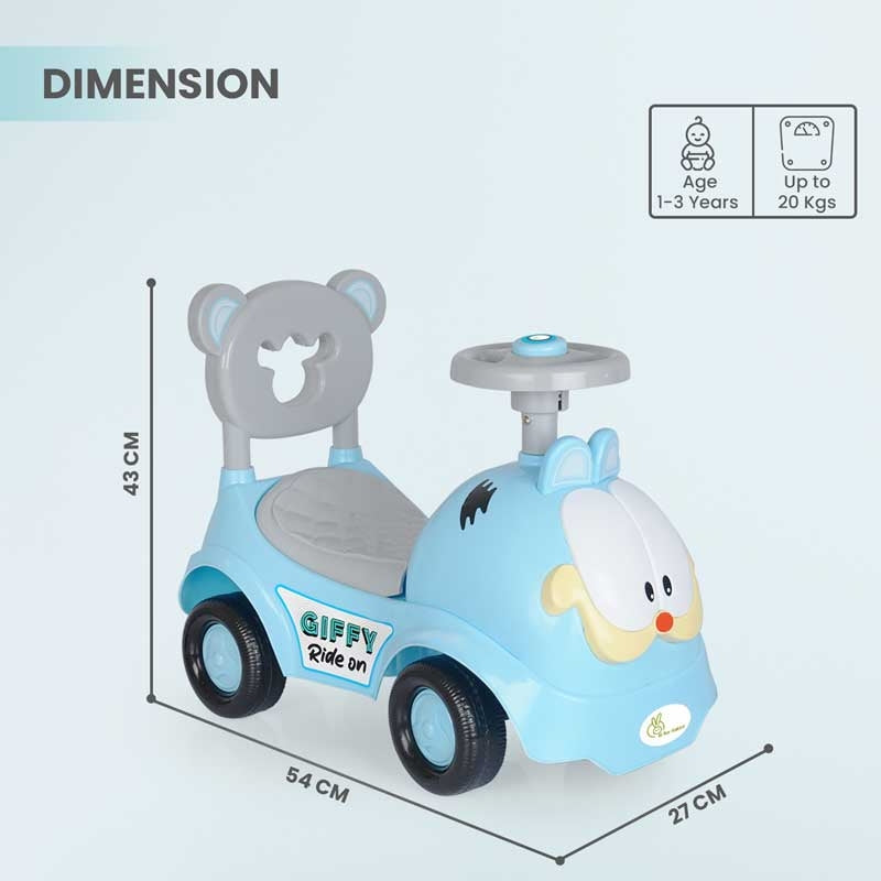 Giffy Ride On Car (Blue) | R For Rabbit