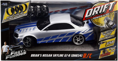 Fast & Furious Brian's Nissan Skyline GT-R (BNR34) (1: 10 Scale) | Jada Toys