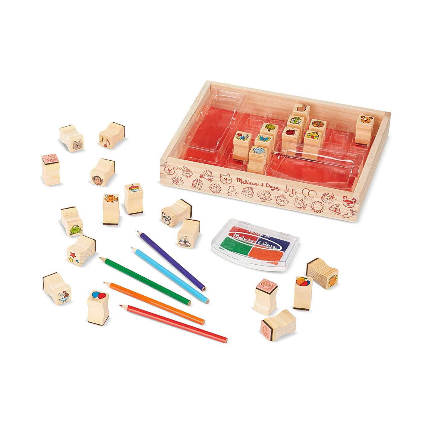 Wooden Favorite Things Stamp Set by Melissa & Doug, USA Toy