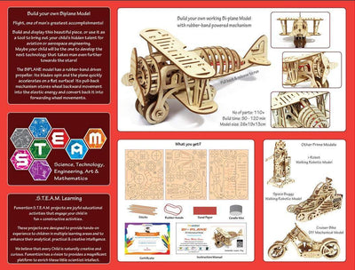 Bi-Plane - DIY Mechanical Model (Prime Series) | Funvention - Krazy Caterpillar 