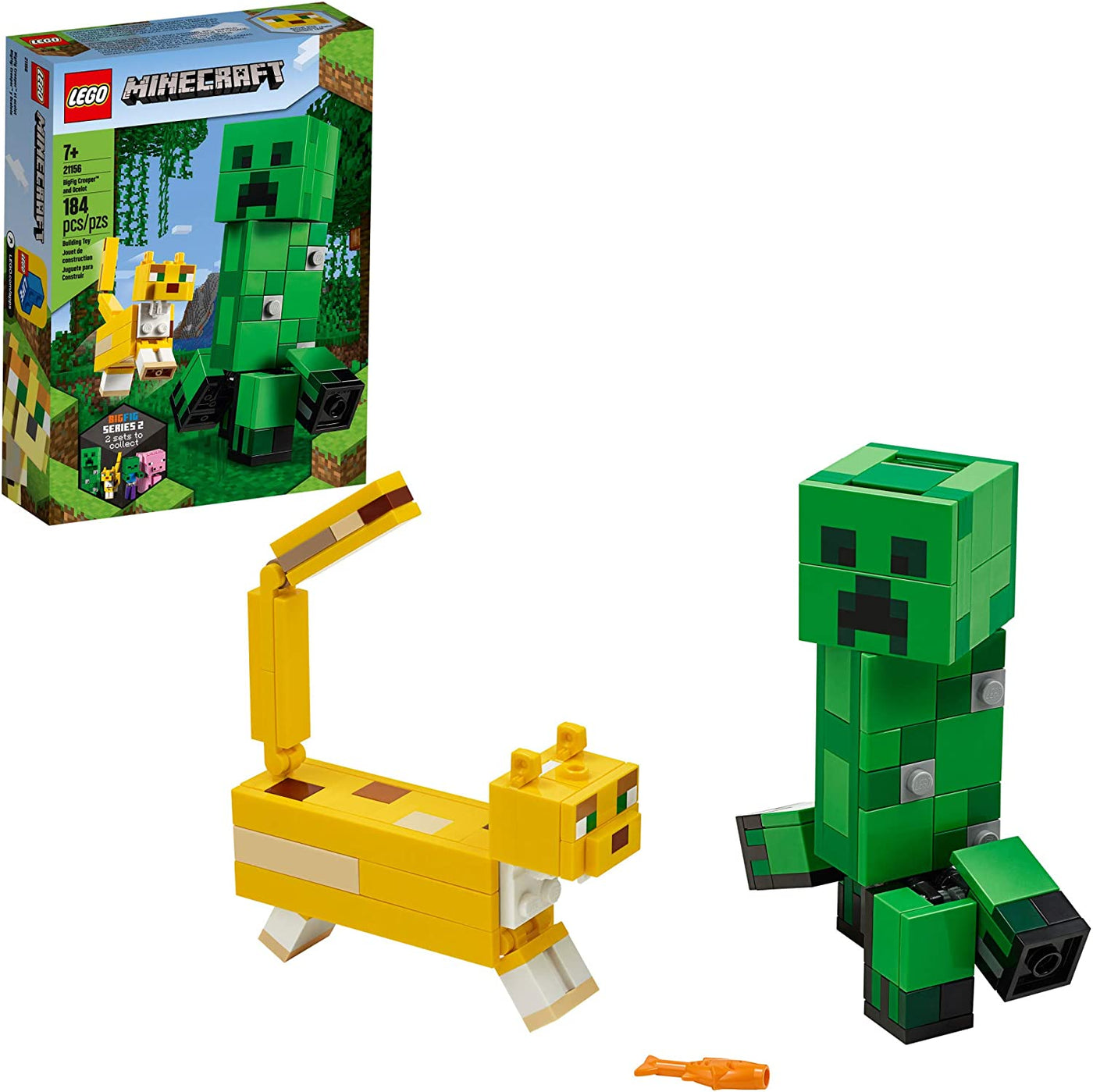 LEGO Minecraft Creeper BigFig and Ocelot Characters, 21156 (184 Pieces)