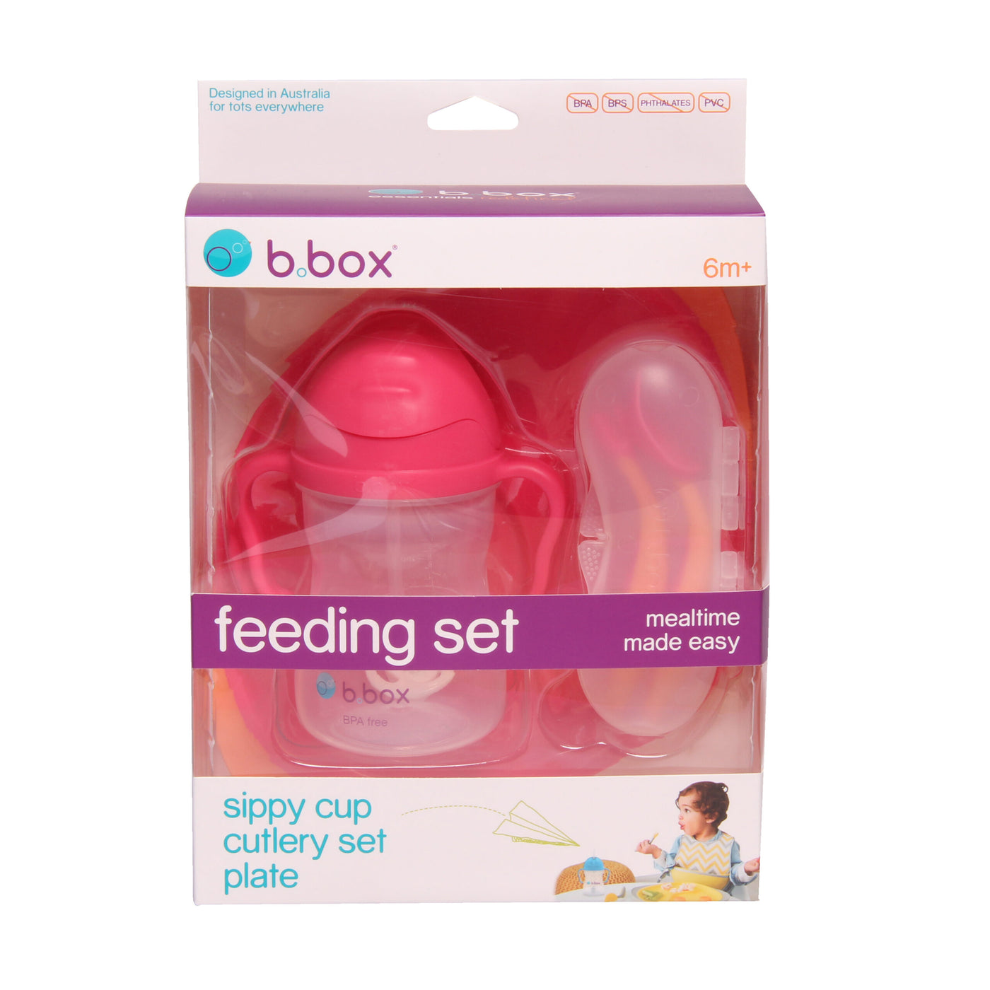 Feeding Set: Strawberry Shake - Pink Orange | b.box