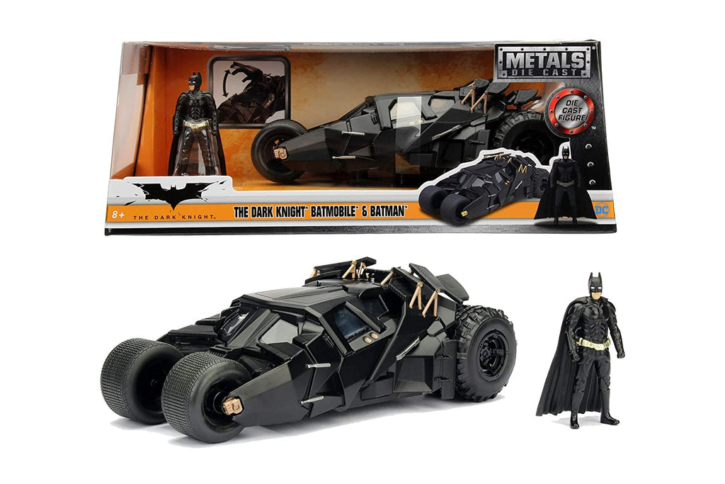 The Dark Night Batmobile & Batman (1:24 Scale) | Jada Toys