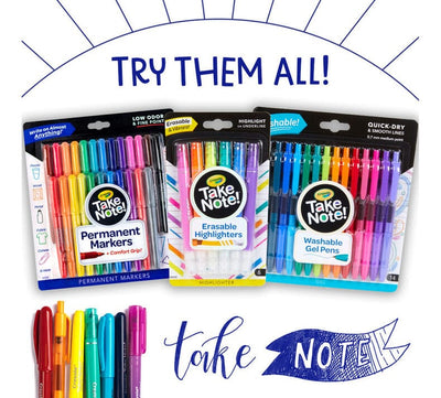 Take Note Erasable Highlighters, 6 Count | Crayola by Crayola, USA Art & Craft