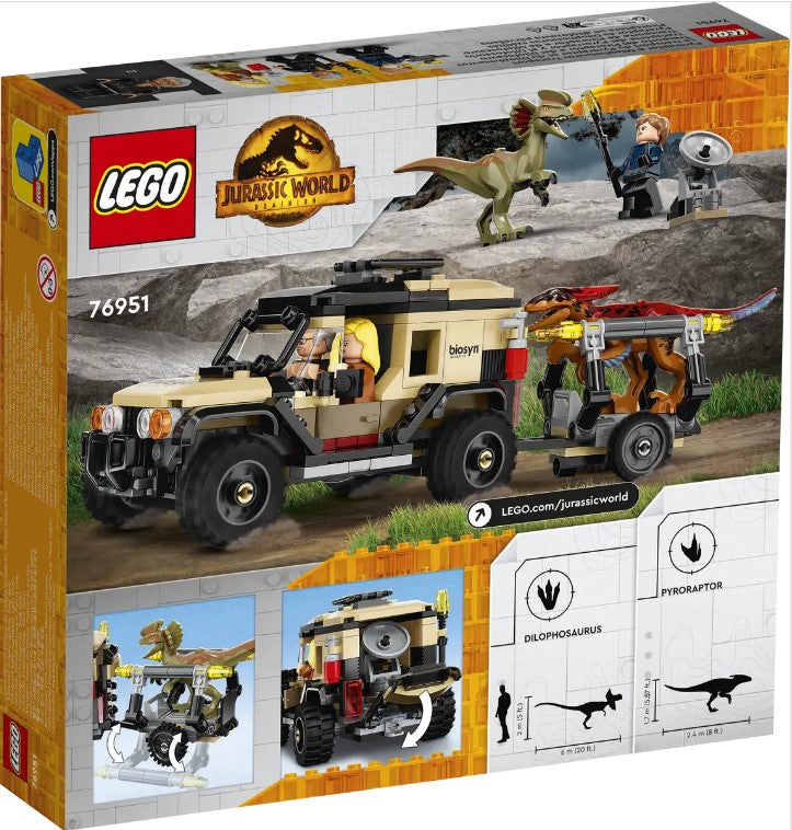 LEGO® Jurassic World 76951: Pyroraptor Dilophosaurus Transport