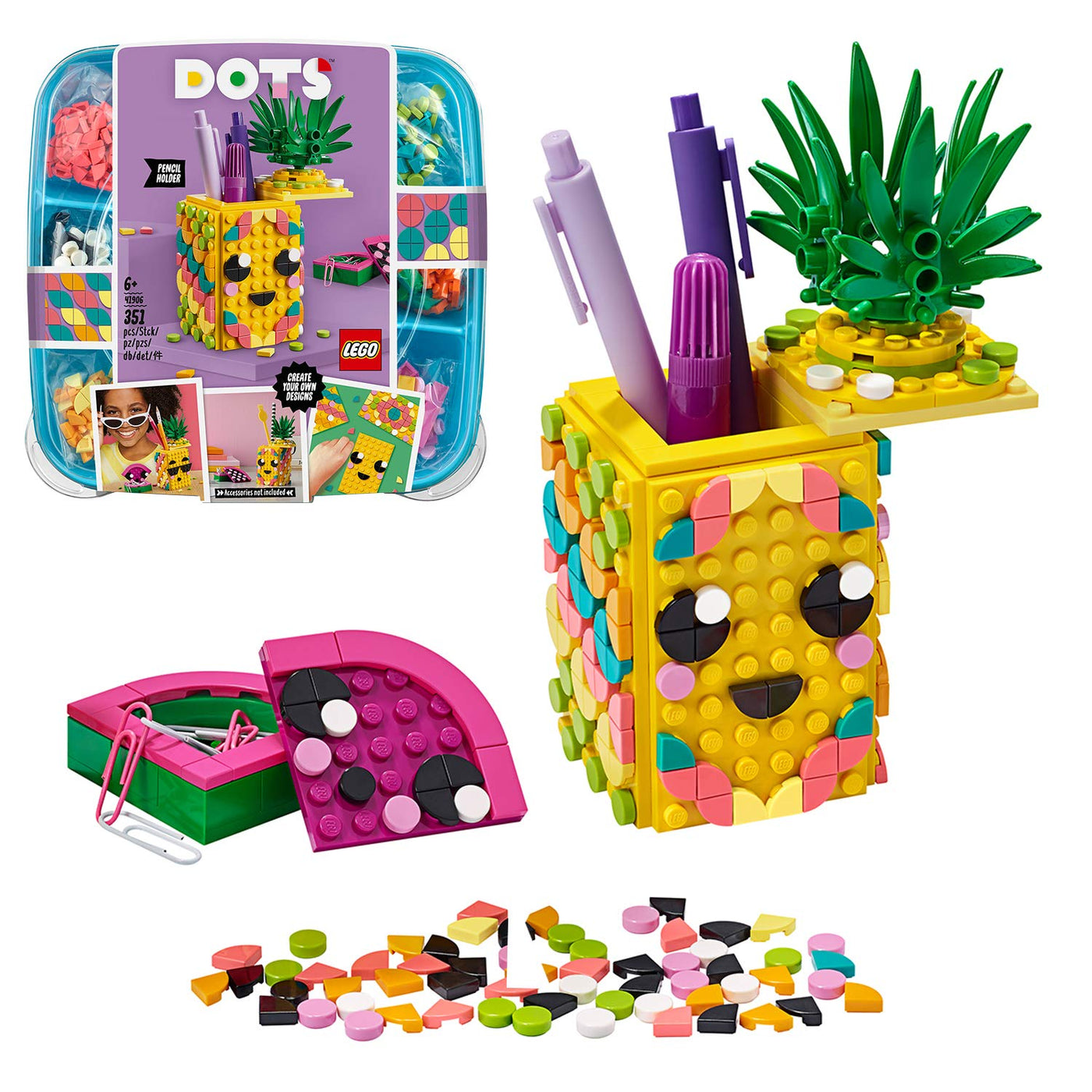 LEGO Dots Pineapple Pencil Holder, 41906