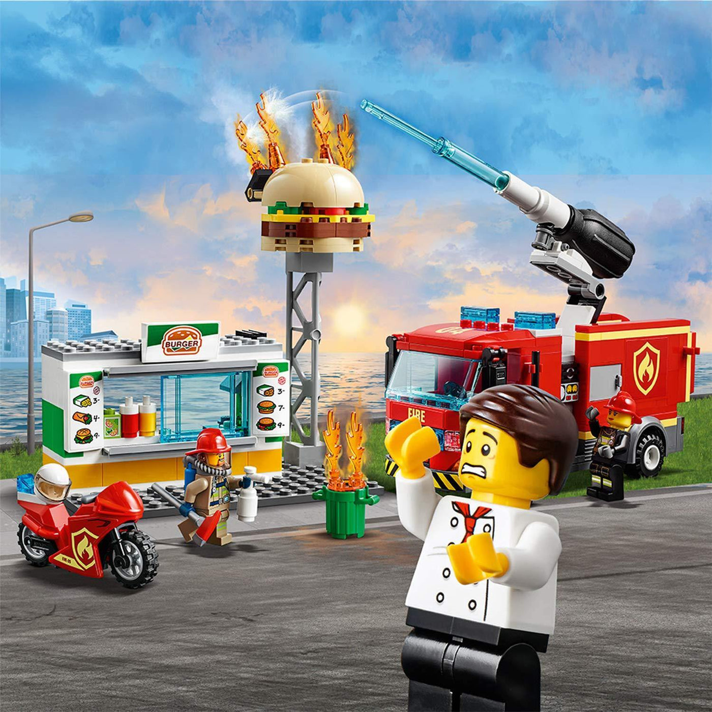 Burger Bar Fire Rescue, 60214 | LEGO® City - Krazy Caterpillar 