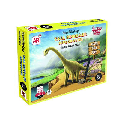 Tall Dinosaur Diplodocus | Magic Jigsaw Puzzle | Augmented Reality by Smartivity, India Game