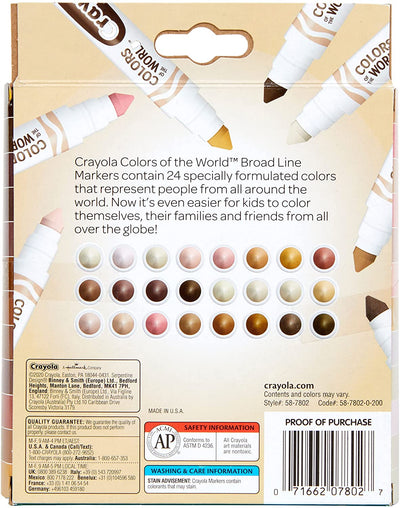 Colors of the World Markers, 24 Count | Crayola
