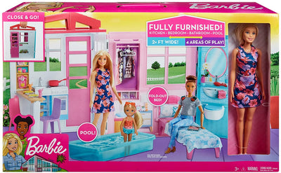 Doll House Fully Furnished With Doll | Barbie