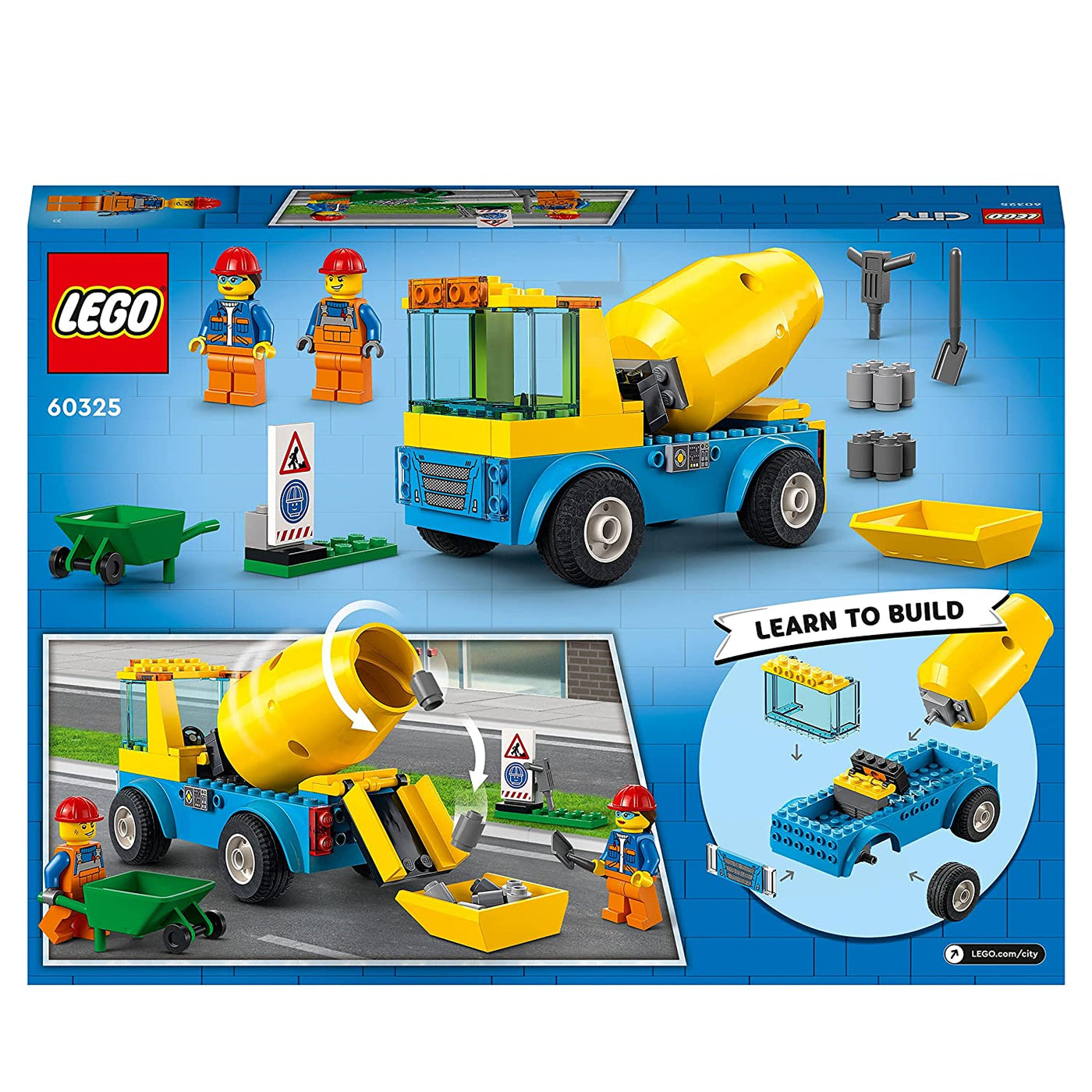 LEGO City: Cement Mixer Truck 60325 | LEGO®