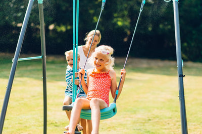 Metal Single Swing and Glider Set With Mist Feature | Plum®