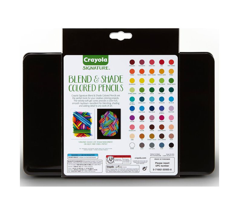 Signature Blend & Shade Coloured Pencils - 50 Count | Crayola