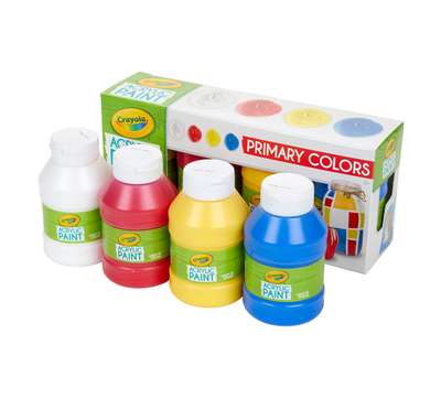 Acrylic Paint: Primary Colours - 4 Count | Crayola