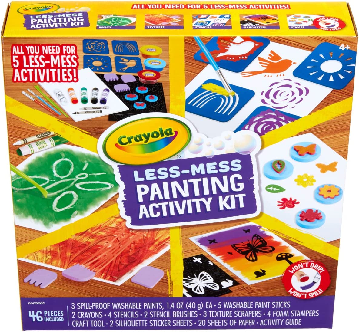 Crayola Less Mess Painting Activity Kit (46pcs)