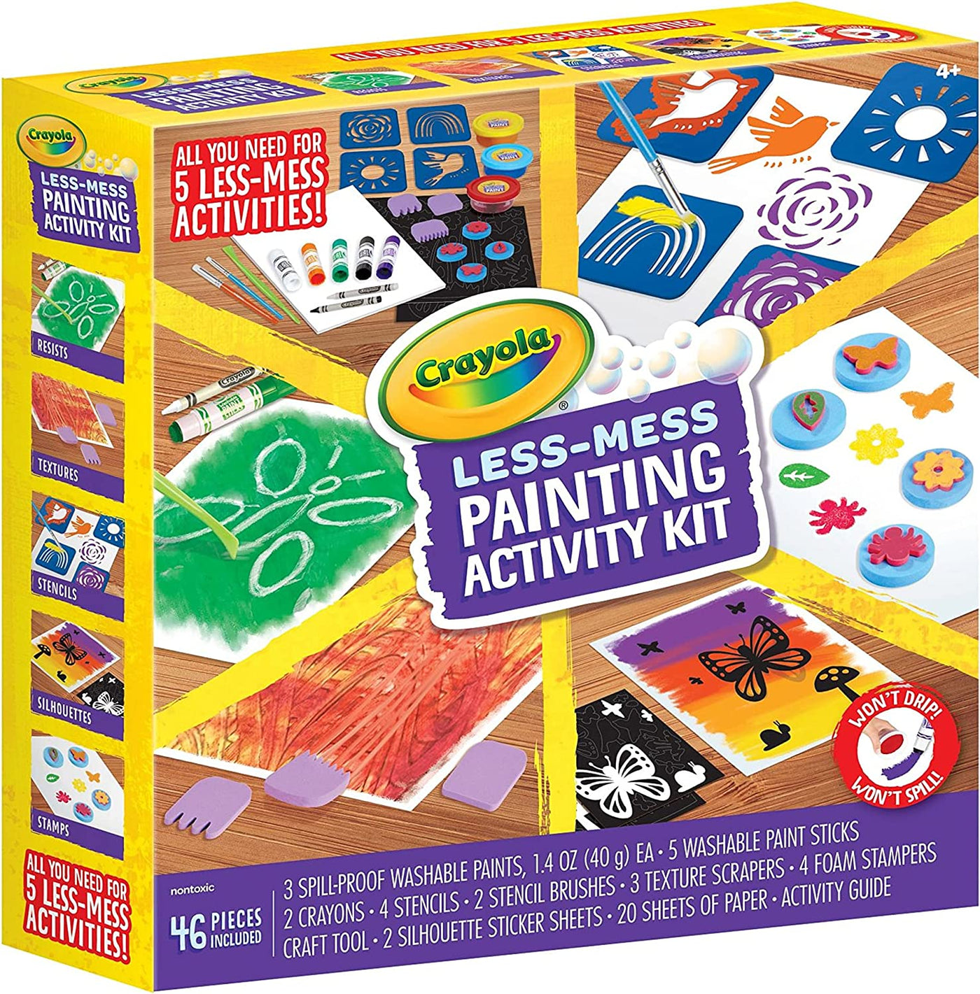 Crayola Less Mess Painting Activity Kit (46pcs)