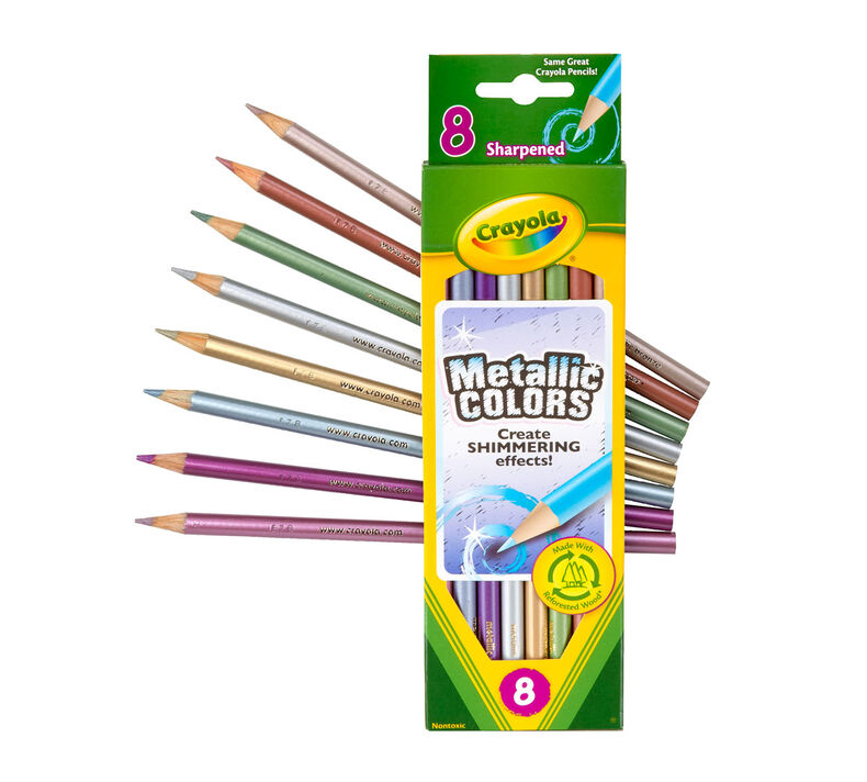 Crayola Metallic Colored Pencils 8 Count