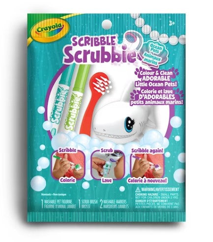 Crayola Scribble Scrubbie Ocean Pets, Colour & Clean