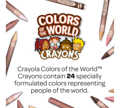 Colors of the World Skin Tone Crayons, 24 Count | Crayola