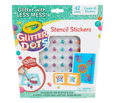 Glitter Dots Stencil Stickers | Crayola