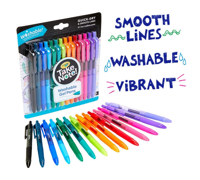 Take Note Washable Gel Pens, 14 Count | Crayola by Crayola, USA Art & Craft
