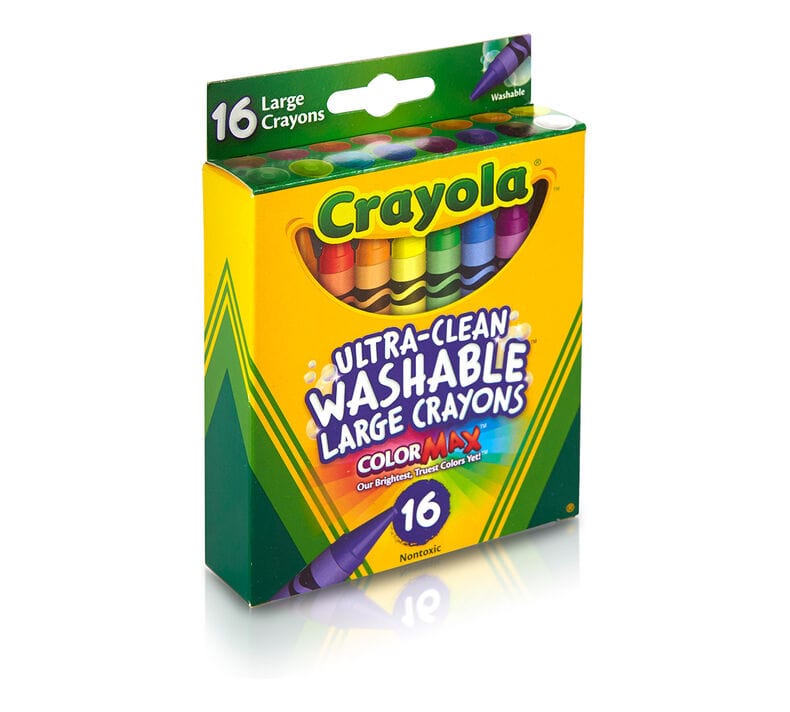 Ultra-Clean: Large Washable Crayons - 16 Count | Crayola by Crayola, USA Art & Craft