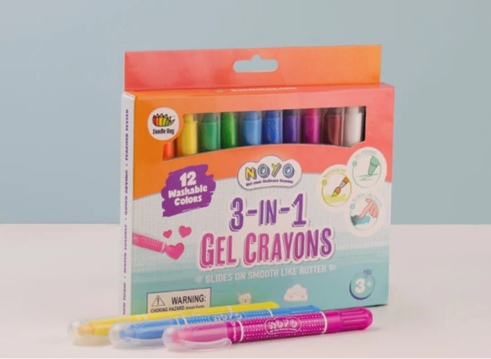 3 in 1 Gel Crayons (12 Color) | Doodle Hog