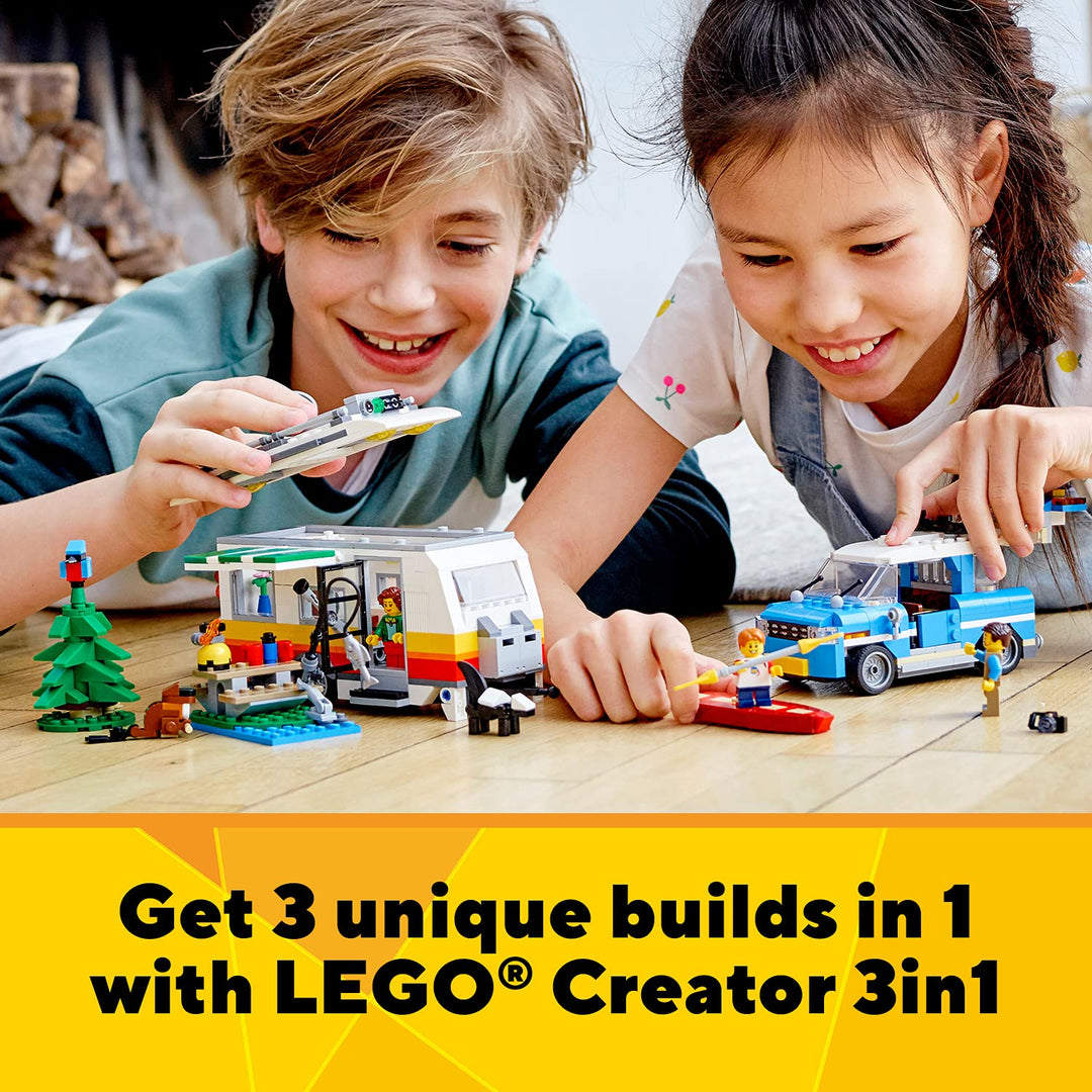 Lego creator 3in1 caravan hot family holiday outdoor adventure vacation toy for kids 31108