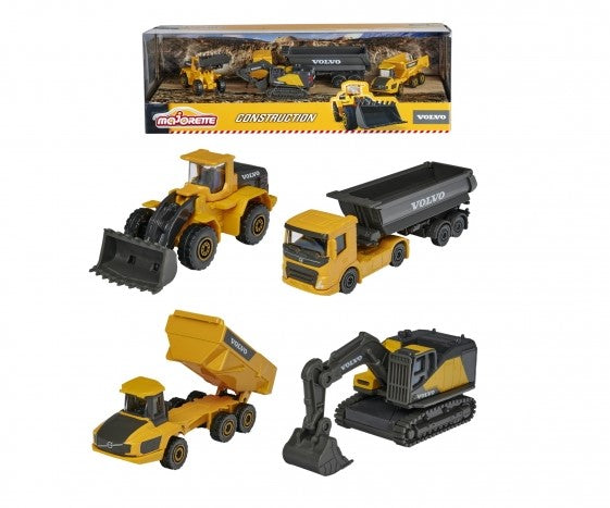 Majorette Volvo Construction 4 Pieces Set 1:64