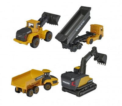 Majorette Volvo Construction 4 Pieces Set 1:64