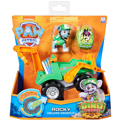 Dino Rescue Rocky’s Deluxe Rev Up Vehicle with Mystery Dinosaur Figure | Paw Patrol