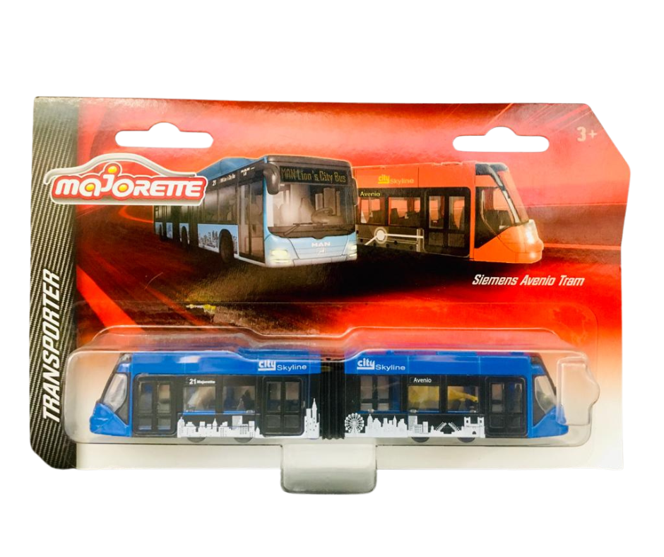 Siemens Avenio Tram: Transporter - Blue | Majorette