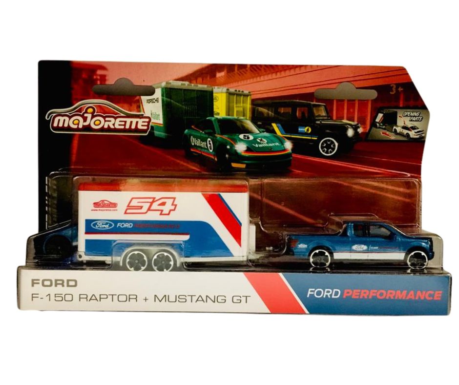 Ford: F-150 Raptor + Mustang GT - Race Trailer | Majorette – Krazy ...